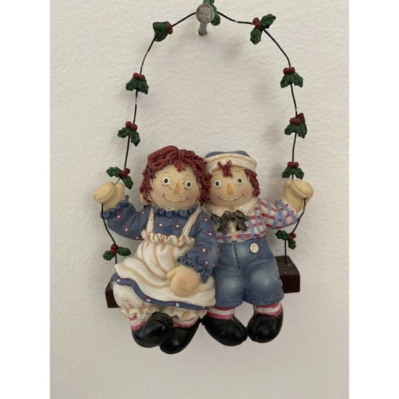 Kurt Adler Raggedy Ann & Andy Christmas Swing Ornament Vtg 2002 Simon Schuster - Picture 11 of 16